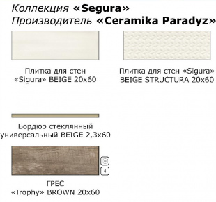 Плитка Ceramika Paradyz Emillly бордюр бежевый (2,3х60)
